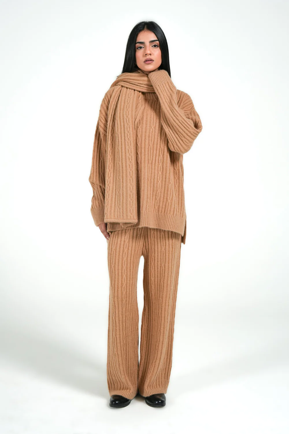 25WFS527-CML_1 CHUNKY FAUX FUR JUMPER - Image 1
