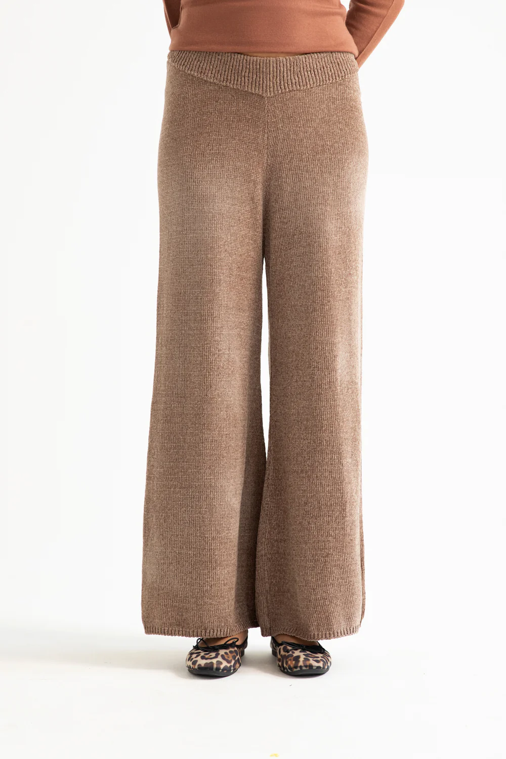 25WWJ334-BGE_1 CHENILLE SWEATER TROUSER - Image 1
